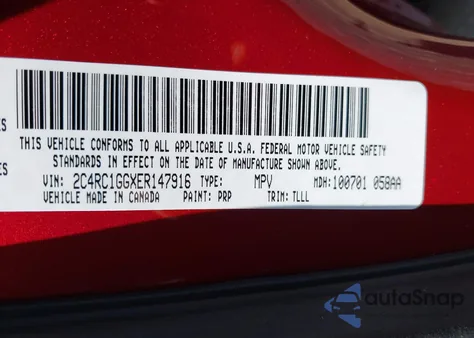 2014 Chrysler Town & Country Limited from USA, damaged, VIN 2C4RC1GGXER147916